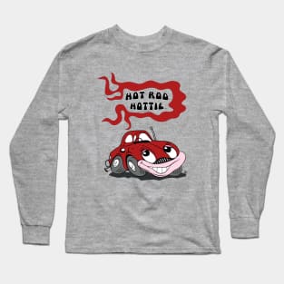 Hot Rod, Retro Car with Hot Rod Hottie Long Sleeve T-Shirt